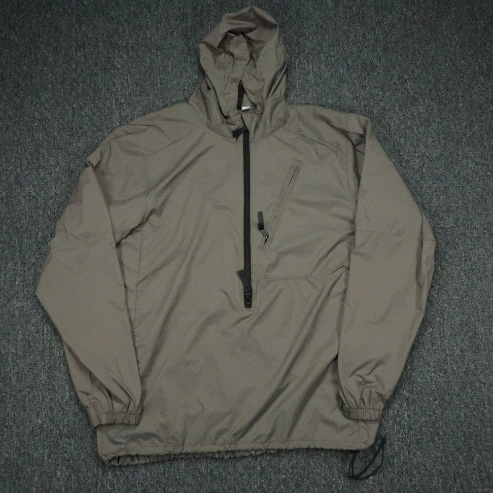 Orc Industries Jacket Mens XL Coyote Brown L4 Windshirt Anorak Hooded Half‎ Zip